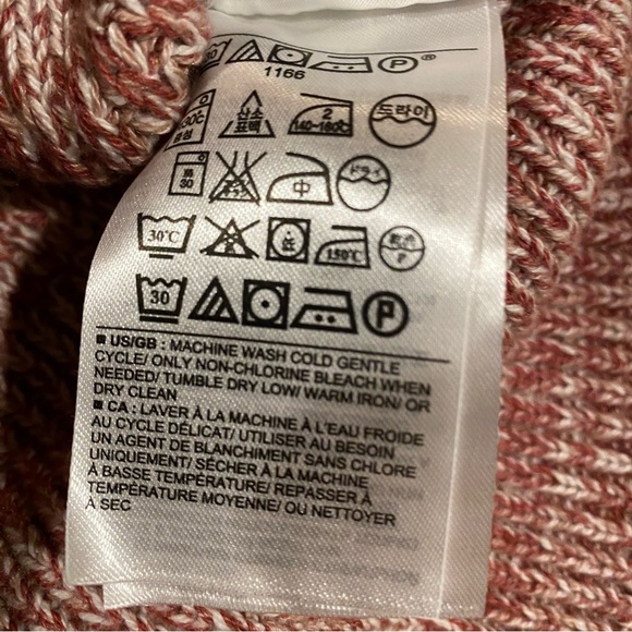 Gap Sweater Women’s Medium Wine White Cardigan Cotton Blend Long Sleeve New - Picture 5 of 7